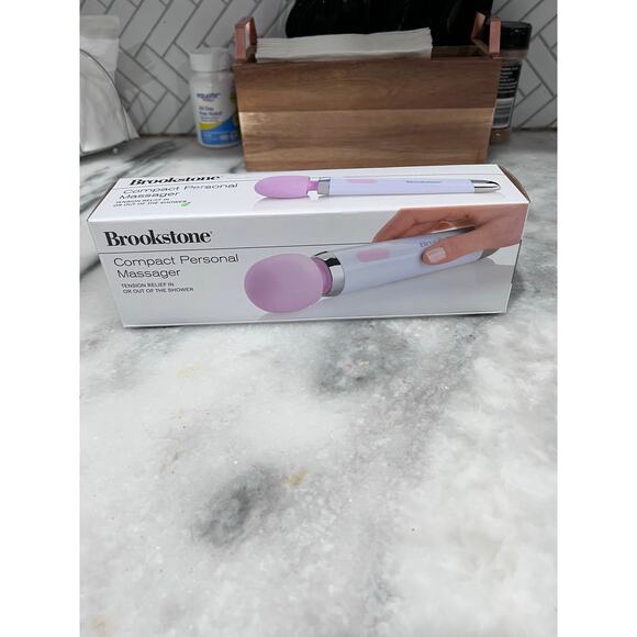 Brookstone Other - Brookstone Compact Personal Massager Water-Resistant Handheld Pink White